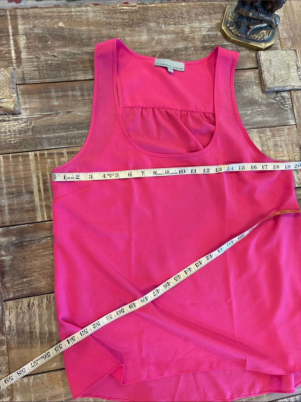 Current Affair Hot Pink High Low Racerback Sleeveless Blouse Size L - Picture 4 of 7